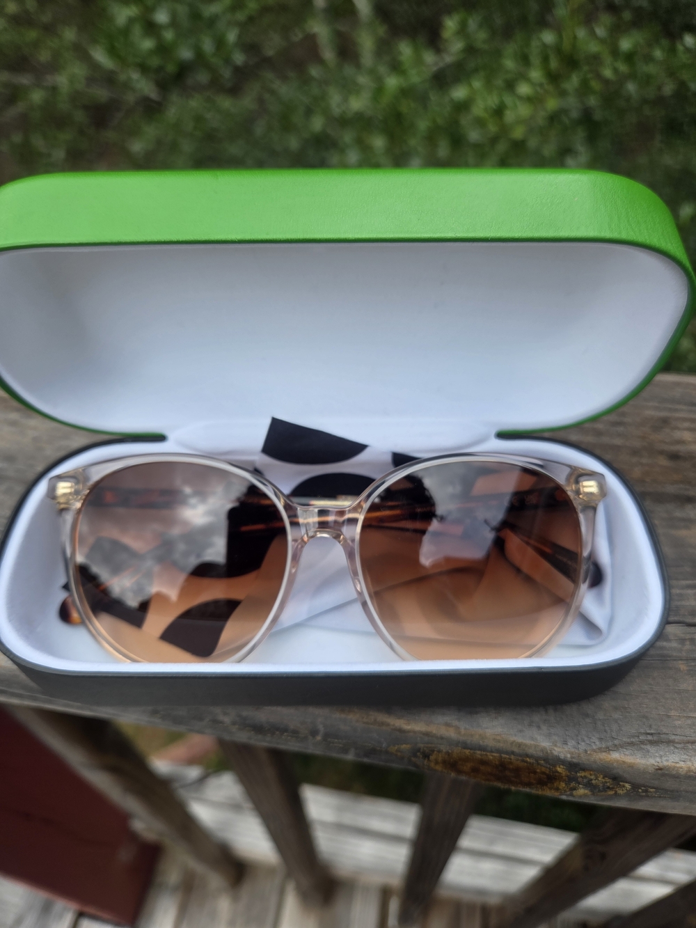 New Kate SPade Women's Round Gradient Sunglasses - Brown Lenses